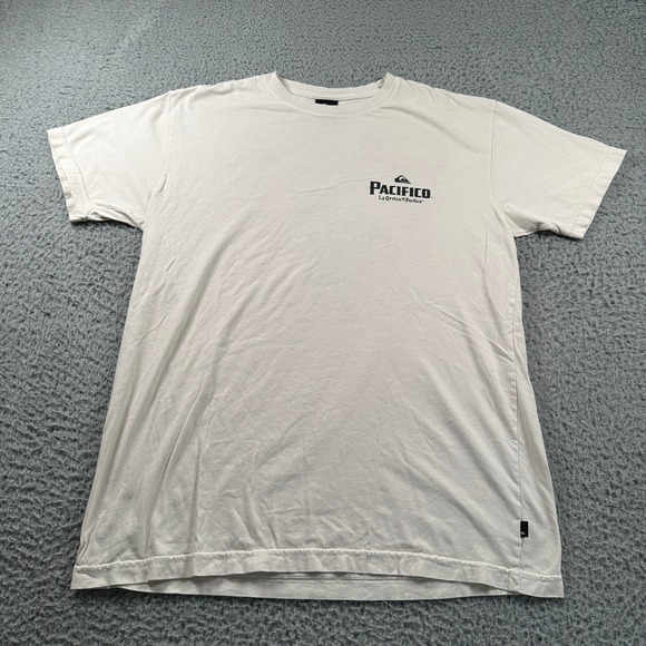 Quiksilver Pacifico T Shirt Mens Size L Short Sleeve Graphic Tee Surf Skate Y2K - Picture 1 of 10